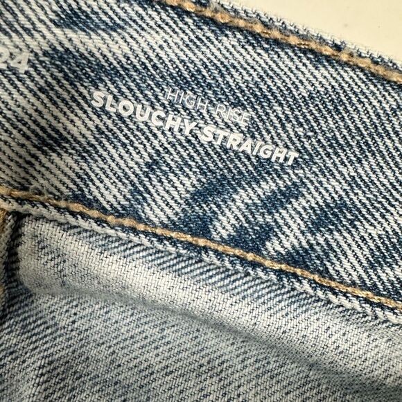 NWT Old Navy Plus Size Light Blue High Waist Raw Hem Cuffes Denim Shorts Size 24 - Picture 8 of 9